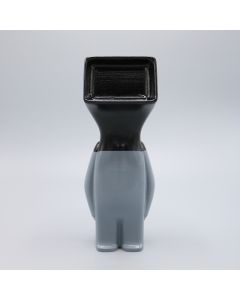 Fè, My Selfie. Homo Monitor (black - grey),  scultura in 3d verniciata a mano, h 23 cm