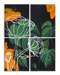 Mara Bonofiglio, House plant, acrylic on cardboard, 30x41 cm