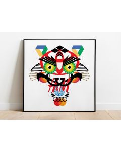 Fè, Iconavirus Tiger, Grafica Fine Art, 50x50 cm