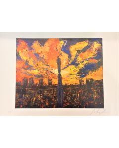 Pier Luca Bencini, The sky over Milan, print in limited edition, 45x32 cm