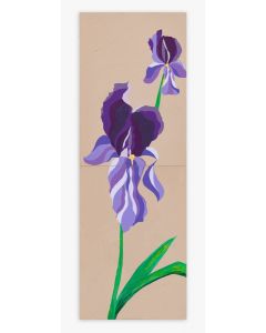 Mara Bonofiglio, Purple Iris, acrilico su tela, 70x200 cm
