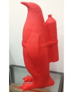 William Sweetlove, Small Cloned Penguin with Water Bottle, recyclable plastic, 18x19x40h cm