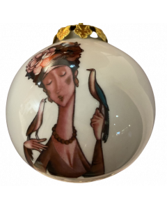 Federica Porro, Viva la vida, pallina di Natale in porcellana, h 7,5 cm