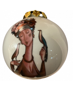 Federica Porro, Viva la vida, porcelain Christmas ball, h 7,5 cm