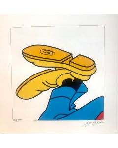 Sergio Veglio, Goofy Shoes, fine art graphics on cardboard, 30x30 cm