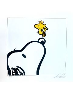 Sergio Veglio, Snoopy, grafica fine art su cartoncino, 30x30 cm