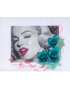 Maria Murgia, Omaggio a Marilyn Monroe, fotografia digitale dipinta, 30x40 cm 