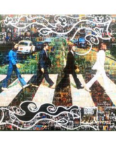 Maria Murgia, Omaggio a The Beatles, fotomosaico digitale, 50x50 cm 