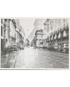 Gaetano Alfano, Via Manzoni, fotografia su carta, 55,5x42 cm
