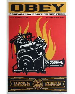 Obey, Print and Destroy, serigrafia, 90x61 cm