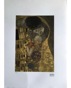 Gustav Klimt, Il bacio, serigrafia, 70x50 cm