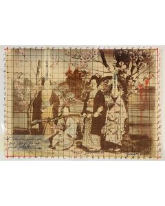 Enrico Pambianchi, Pulp japanese, collage, acrilico, matite, gessetti e resine su carta fotografica, 21x29,7 cm