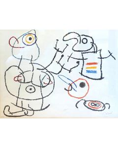 Joan Mirò, Ubu aux Baleares, litografia a colori su carta Arches, 50,5x66,5 cm, 1971