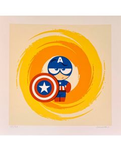 Paolo Gallinaro, I'm not Captain America, Grafica Fine Art, 30x30 cm