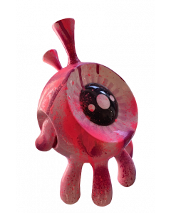 Nik Baeyens, Exlpore Pink, scultura in ceramica dipinta a mano, 24x16 cm