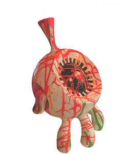 Nik Baeyens, Exlpore Rainbow, scultura in ceramica dipinta a mano, 32x21 cm