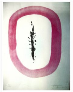 Lucio Fontana, Spatial concept, litograph, 49x34 cm