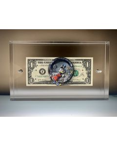 Paz Blandina, Caveau Dollar, Tecnica mista su banconota da 1 dollaro, 22x13,5x4 cm