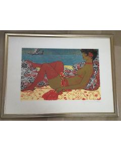 Salvatore Fiume, Odalisque, screen printing on paper, 60x80 cm