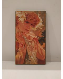 Alfons Mucha, stampa su pannello, 40,5x23 cm