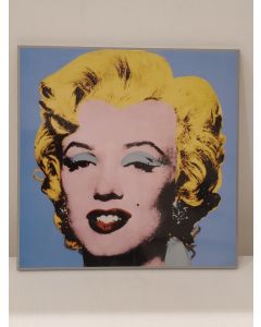 Marilyn Monroe, stampa su pannello, 26x26 cm (azzurro)