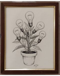 Loris Dogana, Fleur de lumiere, inchiostro su carta, 25x35 cm