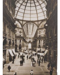 Galleria Vittorio Emanuele, stampa su legno, 30x39,5 cm