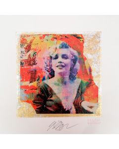 Giuliano Grittini, Marilyn Monroe, grafica Cracker Art (retouchè), 45x45 cm