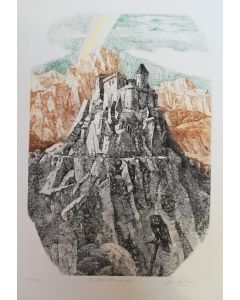 Giovanbattista De Andreis, The castle of The Unnamed, etching, 50x35 cm