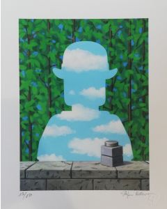 Stefano Bolcato, La belle promenade - René Magritte, grafica fine art, 30x37 cm 