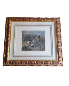 Cerni, Battaglia 1896, china e acquarello su carta, 50x53,5 cm 
