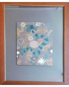 Artista aborigeno, Un sogno, tecnica mista, 56x41,5 cm
