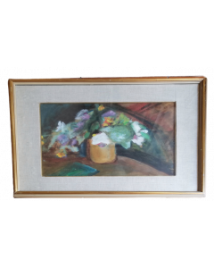 Anonimo, Vaso di fiori, tempera su tavola, 58x65 cm