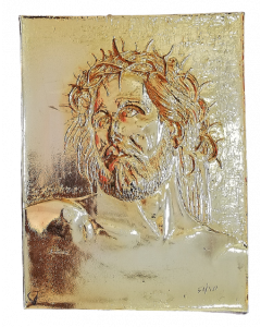 Gregorio Sciltian, Volto di Cristo, bassorilievo, 29x22 cm