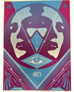  Obey (Shepard Fairey), I See Static (Blue) , serigrafia, 61x46 cm, 2016