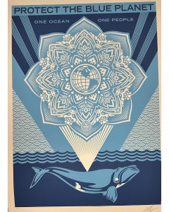 Obey (Shepard Fairey), Protect The Blue Planet, serigrafia, 104x76.5 cm, 2022 