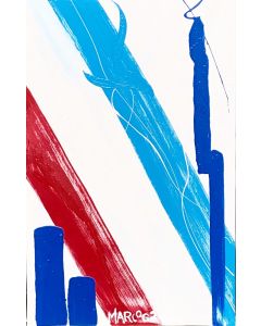Marco Gabriele, Intelligente, tecnica mista su tela, 32x49,5 cm, 2020