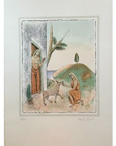 Carlo Carrà, Le Figlie di Lot, litografia, 65x46 cm, 1961