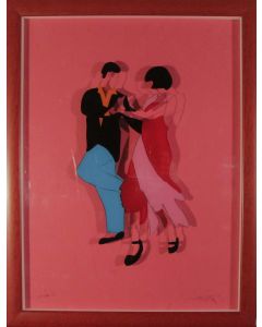 Marco Lodola, Lithography on plexiglass, 66x50 cm with frame, 62x46  cm without frame