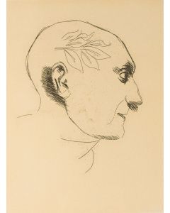 Ennio Morlotti. Homage to Picasso, lithography, 50x35 cm 