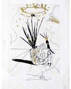 Salvador Dalì, Le Crapaud tratto da Les Amours Jaunes, incisione a puntasecca, 39,5x29 cm