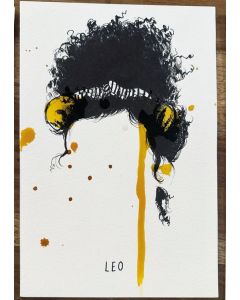 Sara Paglia, Leo, ink and watercolour on paper, 15.5x23 cm 