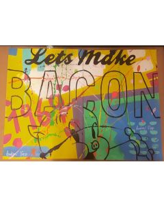 Andrew Tosh, Let's make bacon, acrylic on paper, 48x66cm, 2017 