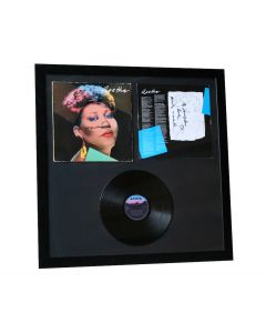 Andy Warhol, Aretha Franklin, disco in vinile firmato a mano, 78,5x78,5 cm, 1986