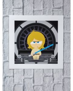 Paolo Gallinaro, Luke Skywalker, fine art print, 30x30 cm
