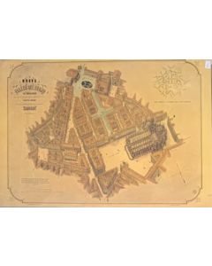 Mappa antica Piazza Duomo, poster, 70x50 cm