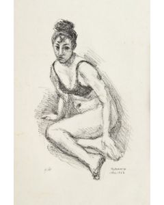 Giovanni March, Figura femminile, litografia, 50x35 cm