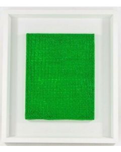 Mark Wright, Superficie Verde, Tecnica mista su tela, 30x24 cm