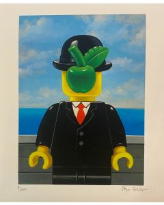 Stefano Bolcato, The son of man - René Magritte, Fine Art graphics, 30X37 cm