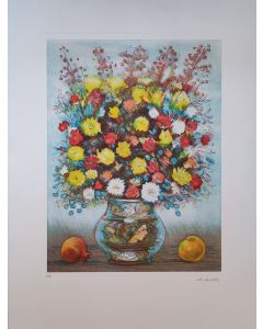 Michele Cascella, Vaso di fiori, acquaforte, 80x60 cm